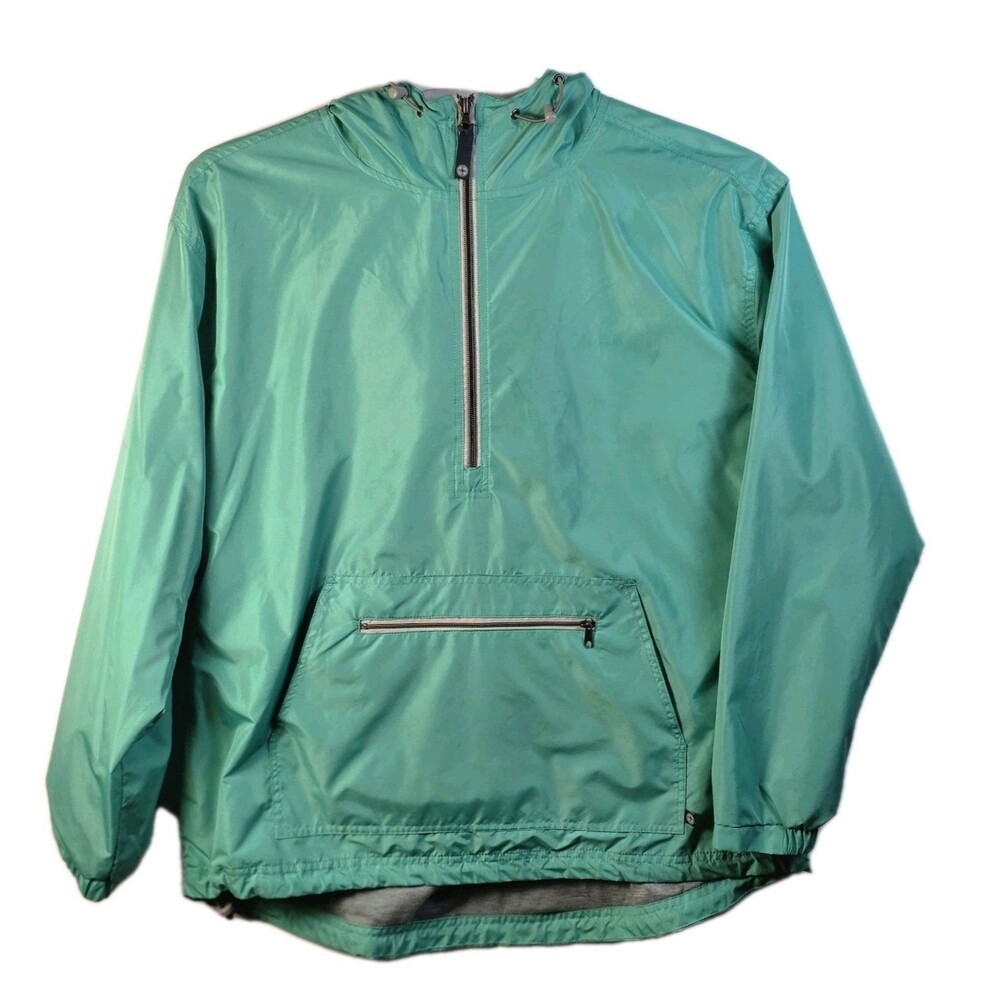 Lauren James Women's Large Aqua 1/2 Zip Pullover